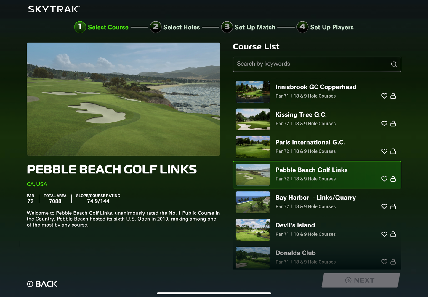 SkyTrak Course Play Golf Simulation Software – Access 31 World-Class Golf Courses (Powered by Trackman)