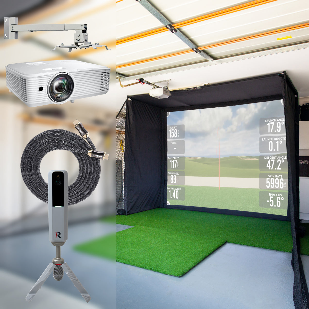 Rapsodo MLM2 Pro Ultimate Golf Performance Bundle - 24/7 Home Golf Simulator